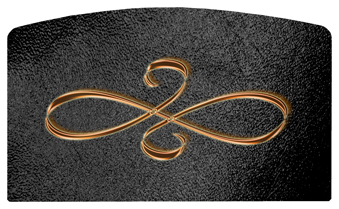 DACRO-601-CP-SH-BK Copper Scroll Shimmer Black